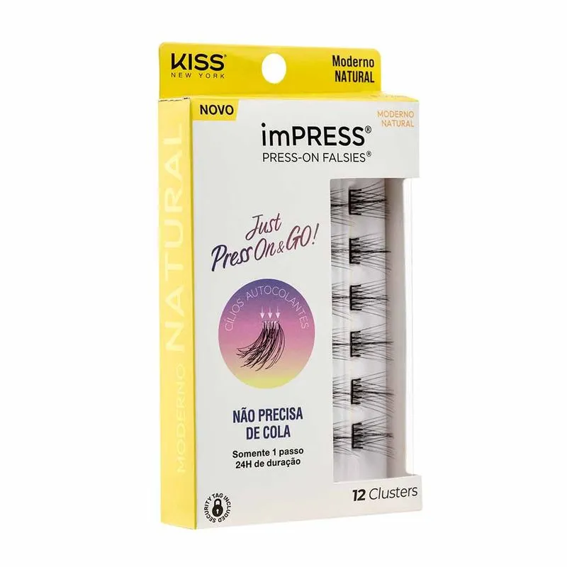 Cílios Postiços ImPRESS Press-on Falsies Mini Refil - Moderno Natural 1Un