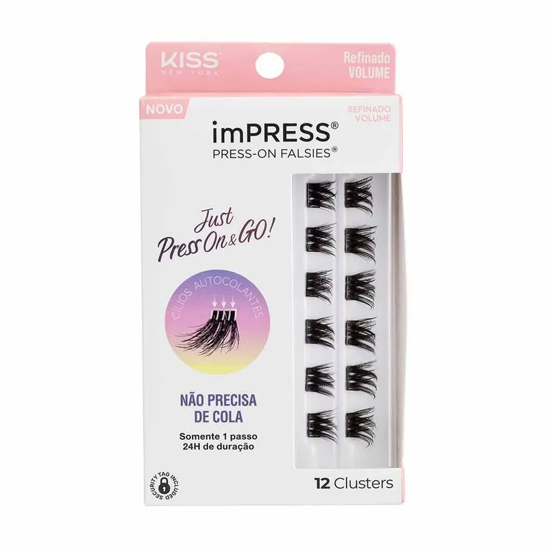 Cílios Postiços ImPRESS Press-on Falsies - Refinado Volume 1Un