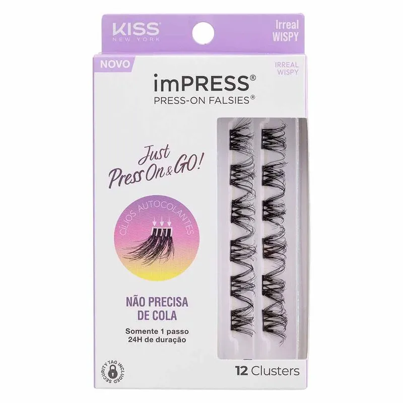 Cílios Postiços ImPRESS Press-on Falsies - Irreal Wispy 1Un
