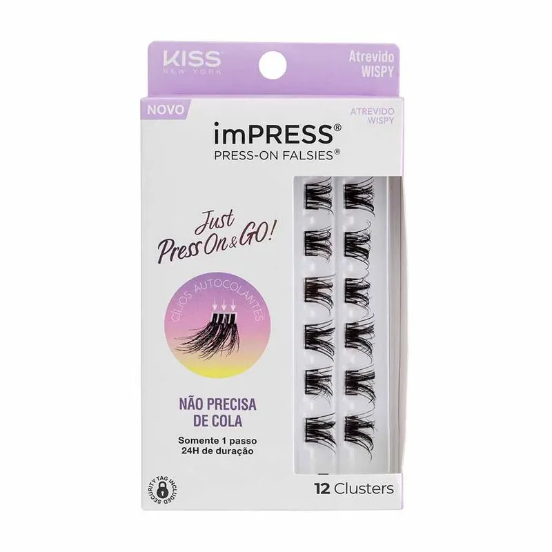 Cílios Postiços ImPRESS Press-on Falsies - Atrevido Wispy 1Un