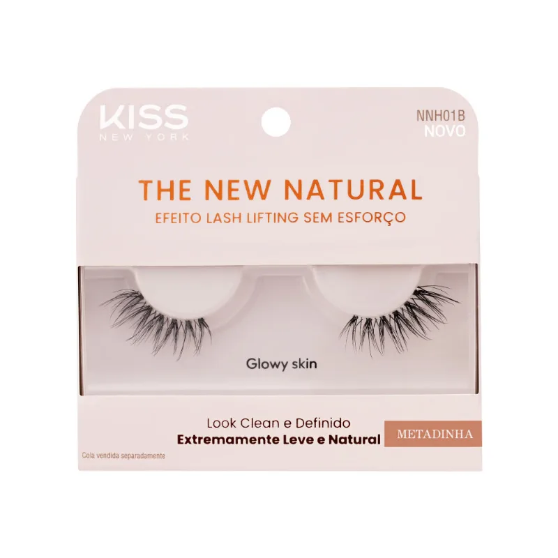 Cílios Postiços The New Natural Metadinha - Kiss New York Glowy Skin