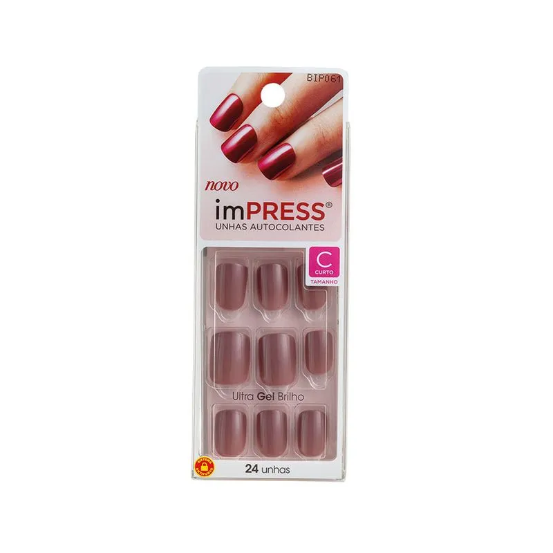 Unhas Autocolantes ImPRESS - Color Curto Summer Nude 1 Un