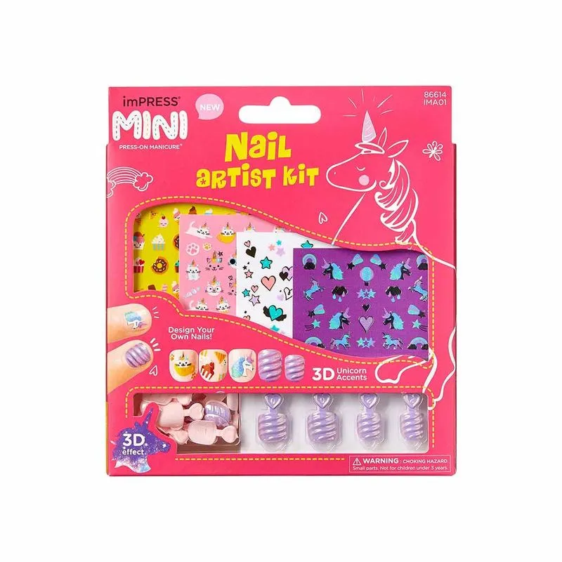 ImPRESS Mini Nail Art Kit - 26 Unhas + 4 Cartelas de Adesivo + 1 Mini Lixa Kit