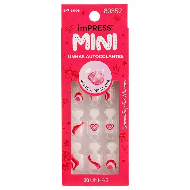 Unhas Autocolantes ImPRESS Mini Infantil Dream Big 1Un