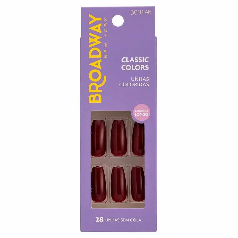 Unhas Coloridas Kiss NY Broadway Lavender Bailarina Longo 1Un