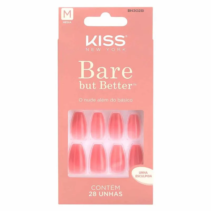Unhas Postiças Sem Cola Bare But Better - Nude Nude 1Un