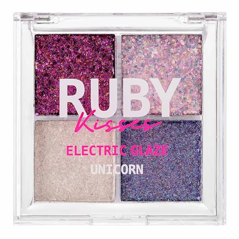 Paleta de Sombras Ruby Kisses - Glitter Electric Glaze 5,6g Unicorn