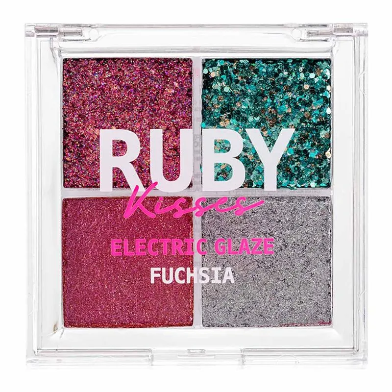 Paleta de Sombras Ruby Kisses - Glitter Electric Glaze 5,6g Fuchsia
