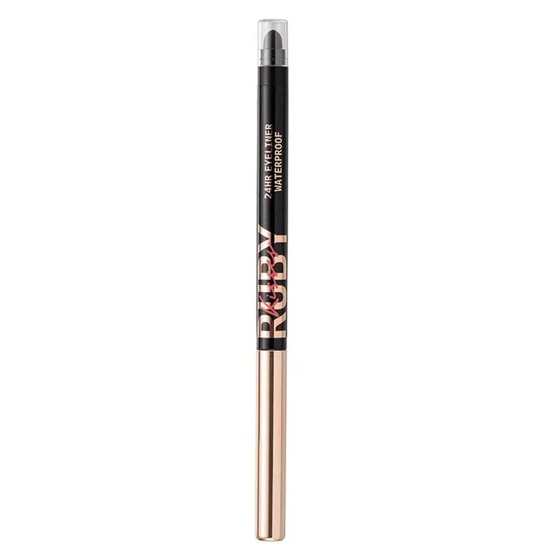 Lápis de Olhos Retrátil em Gel à Prova D'água Ruby Kisses Preto
