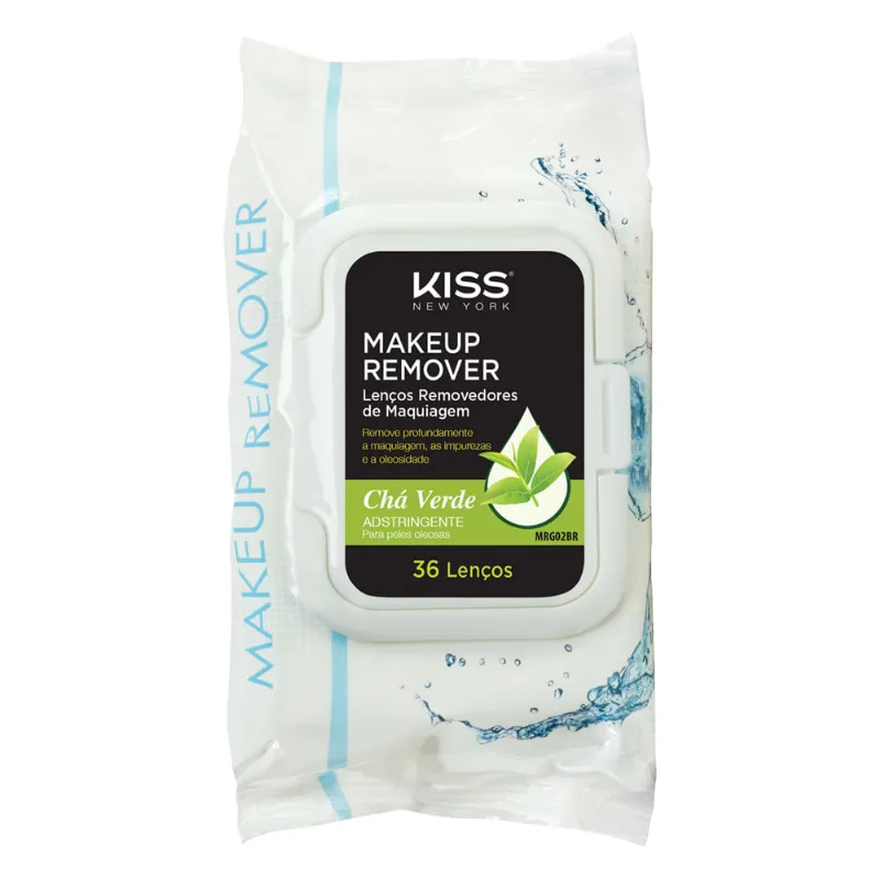 Lenço Demaquilante - Kiss New York Chá Verde