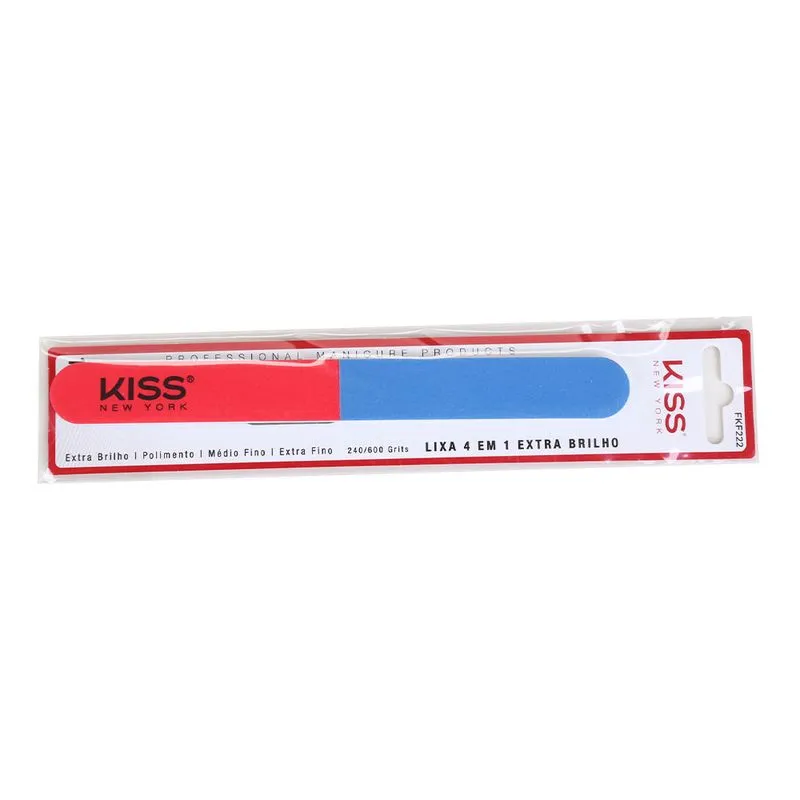 Lixa de Unhas Kiss New York – Lixa 4 em 1 Extra Brilho 1Un