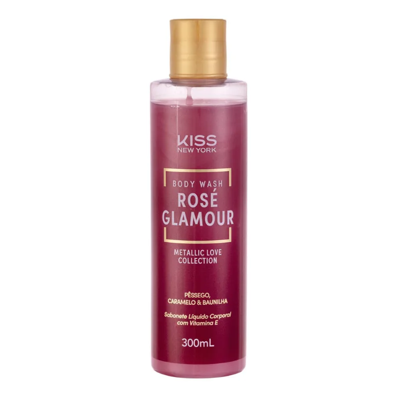 Sabonete Líquido Corporal - Kiss New York Rosé Glamour