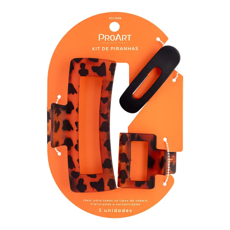 Kit Piranhas de Cabelo 3 uni - ProArt Merged