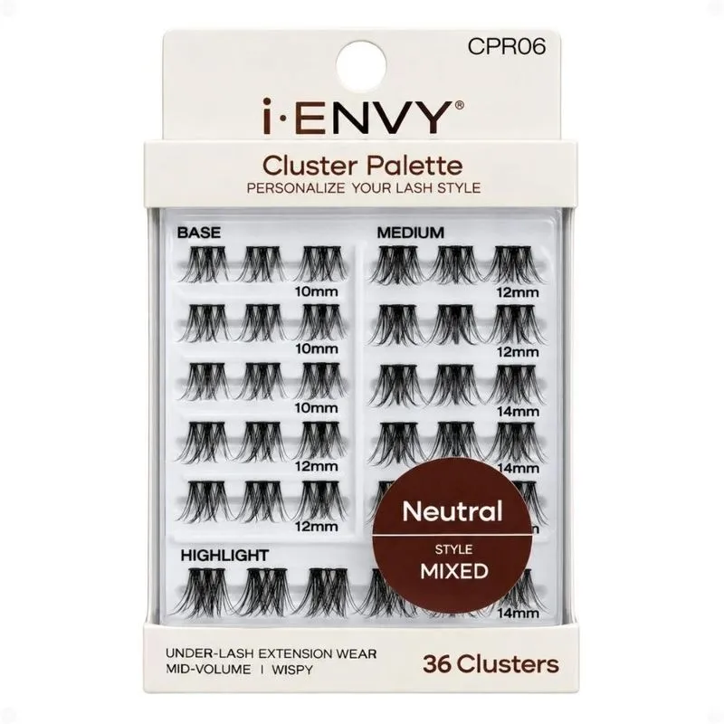 Paleta De Cílios Postiços Kiss Ny I-Envy Cluster Palette Neutral Style Mixed Cpr06