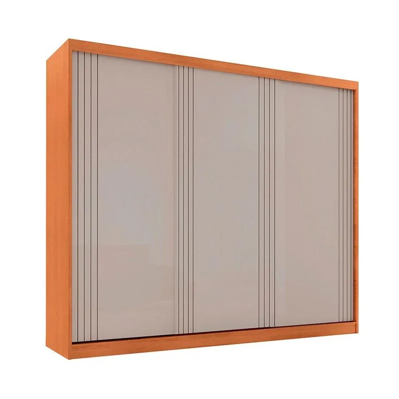 Guarda-Roupa Casal Royale 100% MDF 3 Portas Naturalle e Off White
