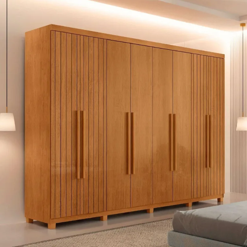 Guarda Roupa Casal Toronto 100% Mdf Moderna Mobília Naturalle Com Pés - Moderna