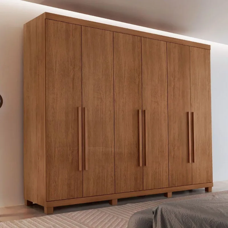 Guarda Roupa Casal Maya 6 Portas 6 Gavetas Imbuia MDF - Moderna