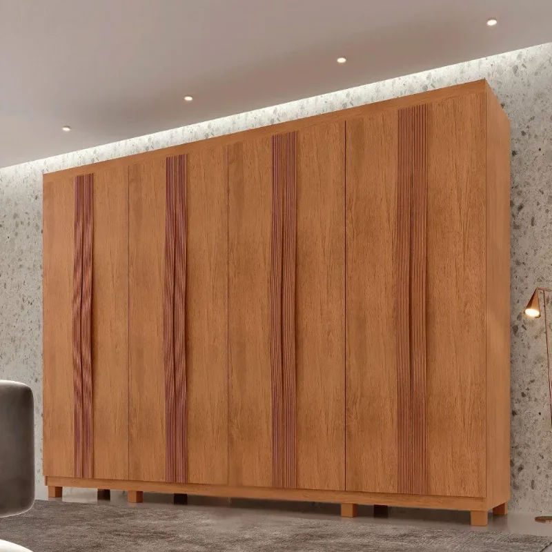 Guarda Roupa Casal Dunas 8 Portas 4 Gavetas Moderna Mobília Naturalle - Moderna