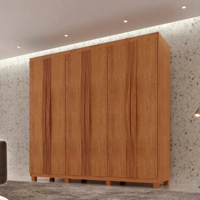 Guarda Roupa Casal Dunas 6 Portas E 2 Gavetas Mdf Moderna Naturalle - Moderna