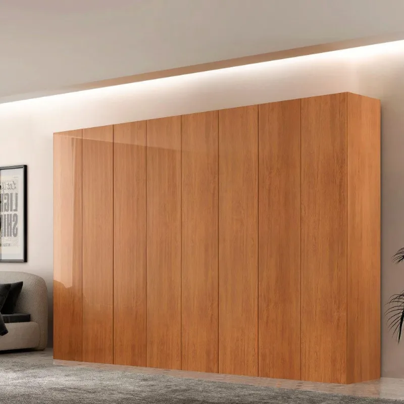 Guarda Roupa Casal Alpes Mdf 8 Portas E 4 Gavetas Moderna Naturalle - Moderna