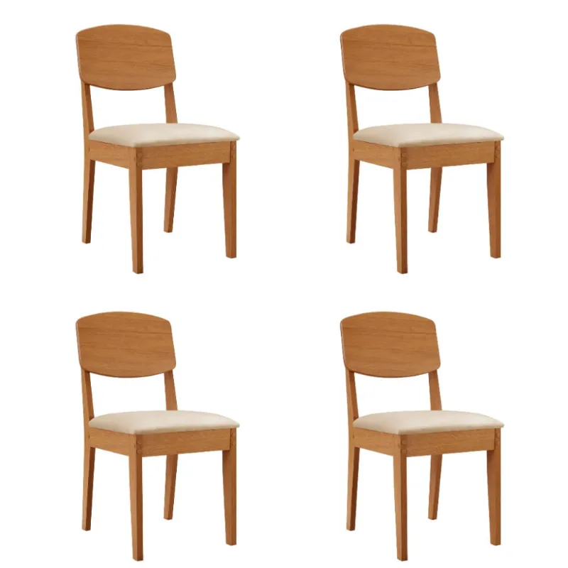 Conjunto com 4 Cadeiras MDF Copper para Sala de Jantar Moderna Mobília Veludo - Moderna