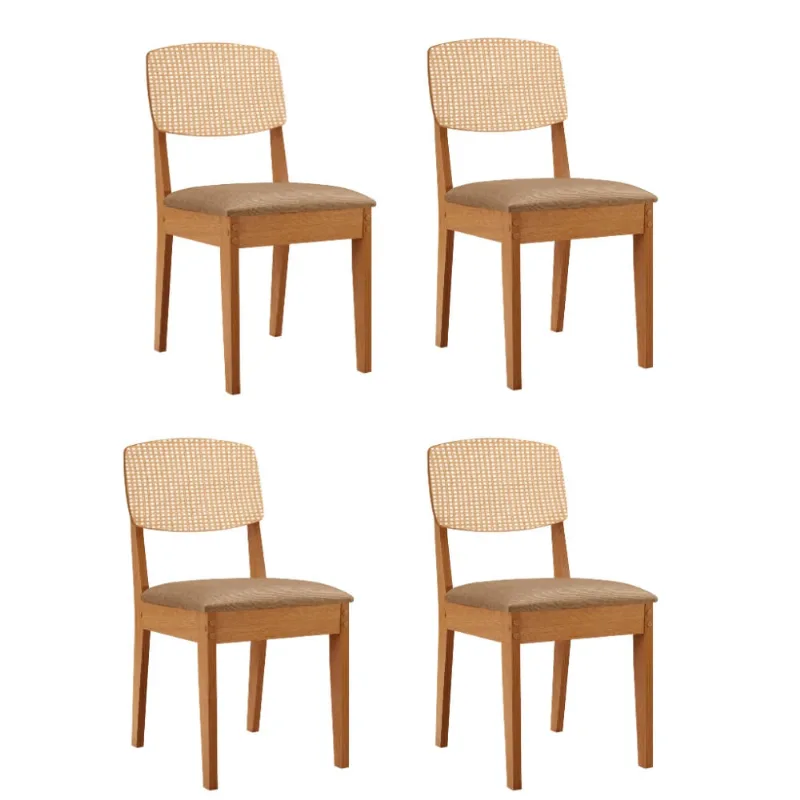 Conjunto com 4 Cadeiras MDF Copper Premium para Sala de Jantar Moderna Mobília Turim - Moderna