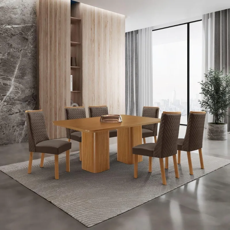 Mesa de Jantar Eloise 6 Lugares Retangular 180CM Moderna