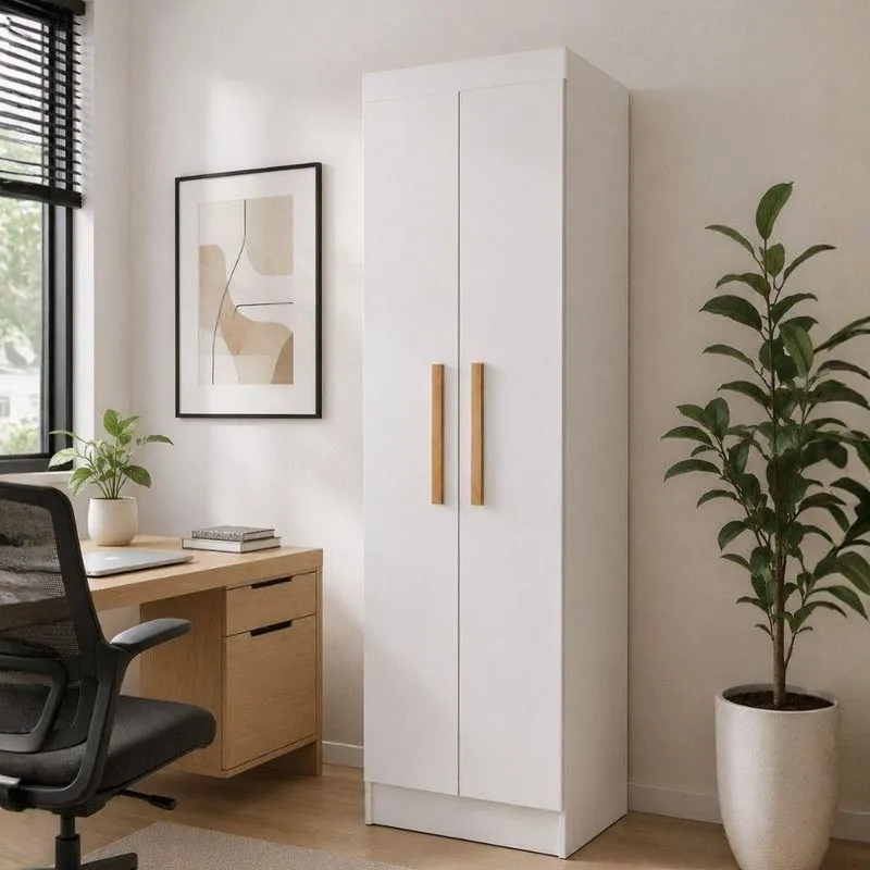Multiuso Hera 4 Prateleiras 5 Nichos MDF Branco Moderna