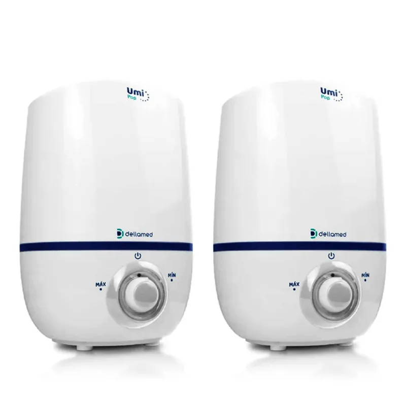 Combo 2 Umidificadores Umi Pop Health 2,3l Dellamed Branco Bivolt