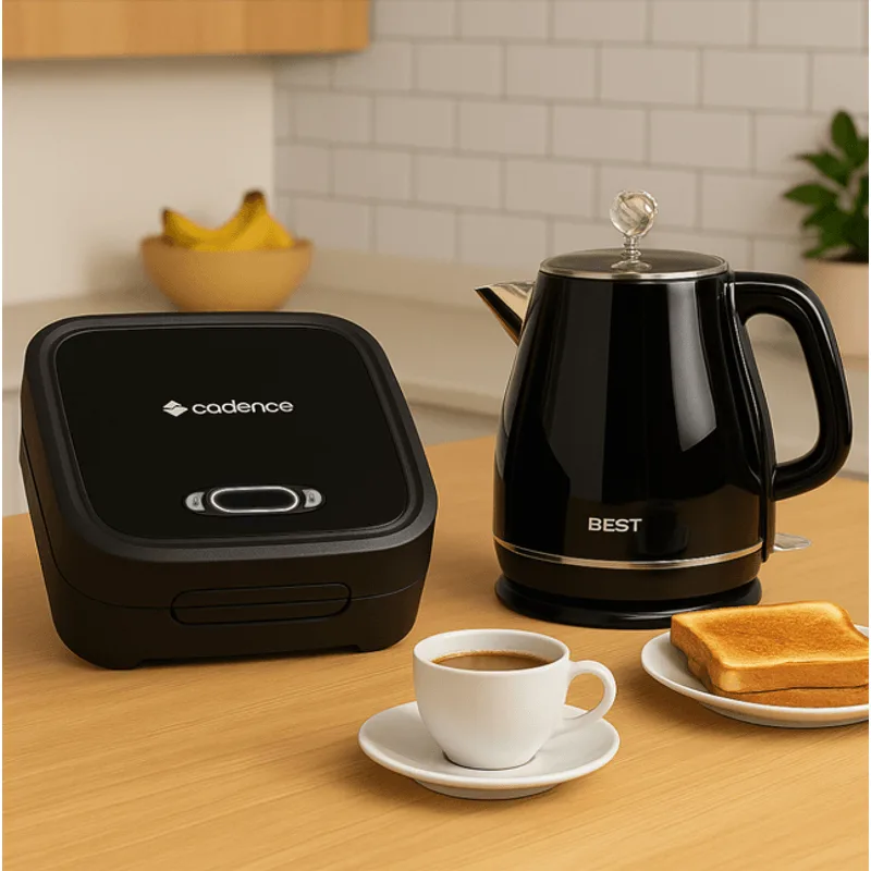 Kit Cozinha Com Sanduicheira Cadence Click E Chaleira 1,8l Elétrica Best 127v