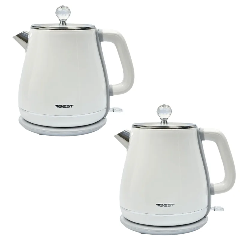 Kit Duo De Chaleiras Elétricas Best 1,8l - Preto &amp; Branco