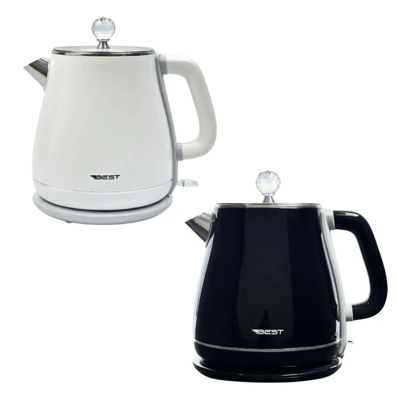 Kit Duo De Chaleiras Elétricas Best 1,8l - Preto &amp; Branco