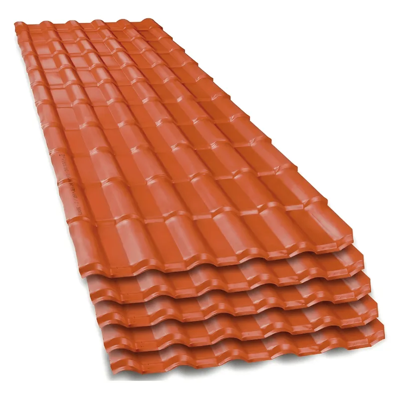 Telhas PVC Plan Colonial Muke Tools Terracota 241x88cm 6 Ondas 15mm