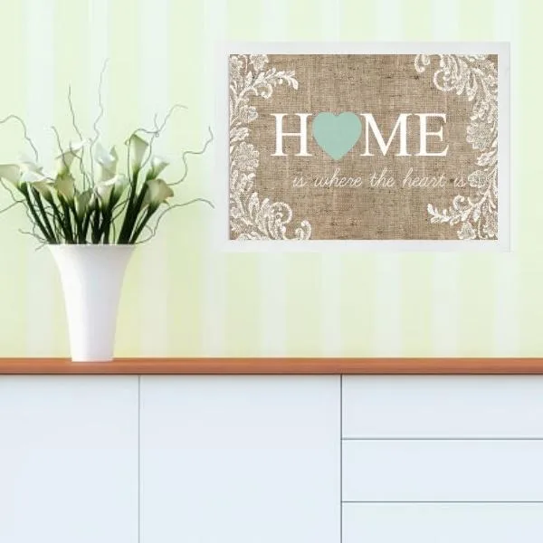 Quadro Home - Is Where The Heart Is 33x24cm