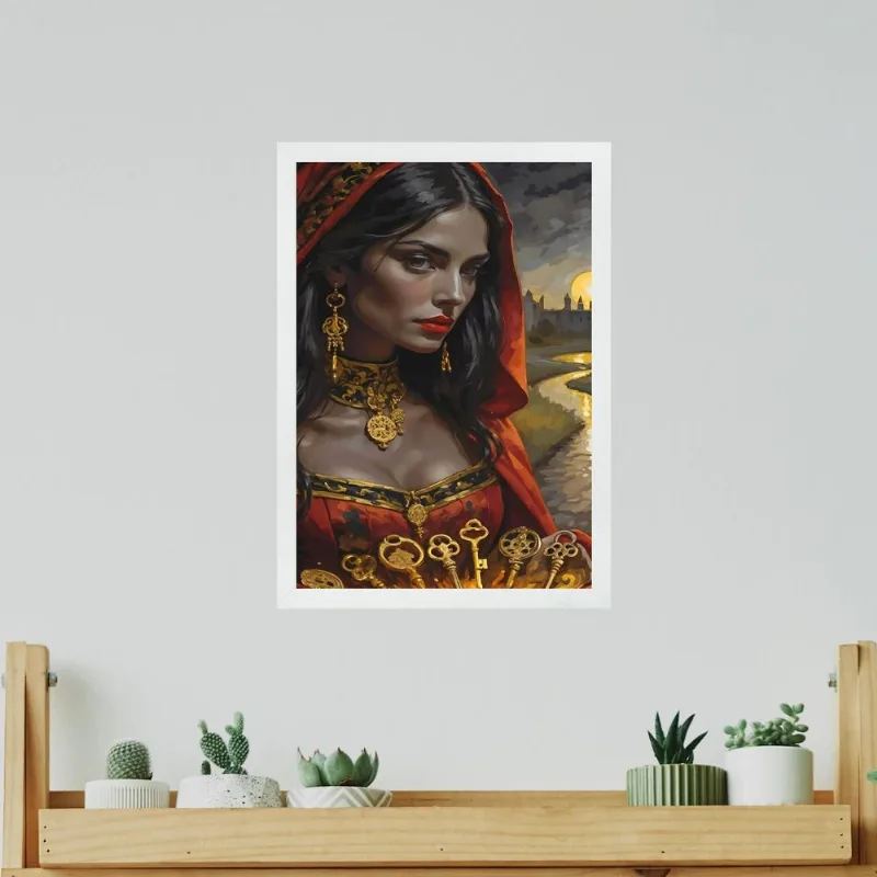 Quadro Decorativo Pombagira Das 7 Chaves 45x34cm