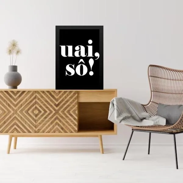 Quadro Decorativo Gíria Mineira - Uai Sô 33x24cm