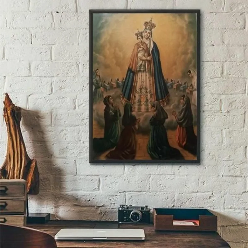 Quadro Vintage Nossa Senhora Do Bom Parto 45x34cm