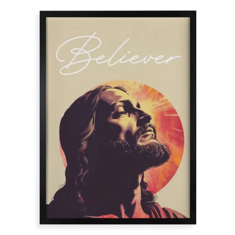 Quadro Decorativo Jesus Believer 24X18Cm