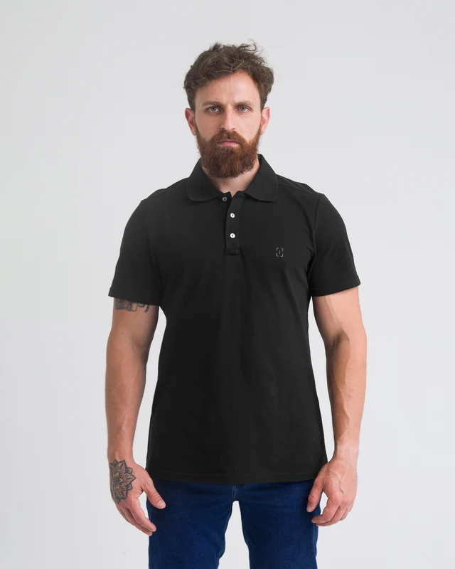 Camisa Polo Division Light - Preta P