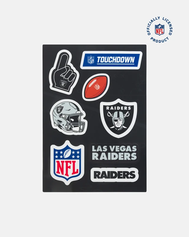 Cartela de Adesivo NFL Raiders