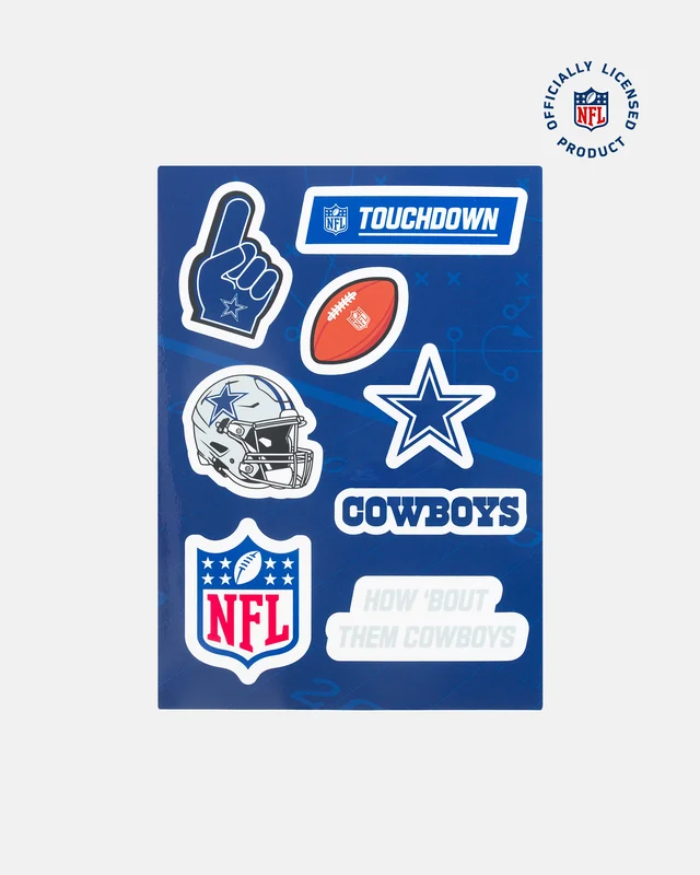 Cartela de Adesivo NFL Cowboys