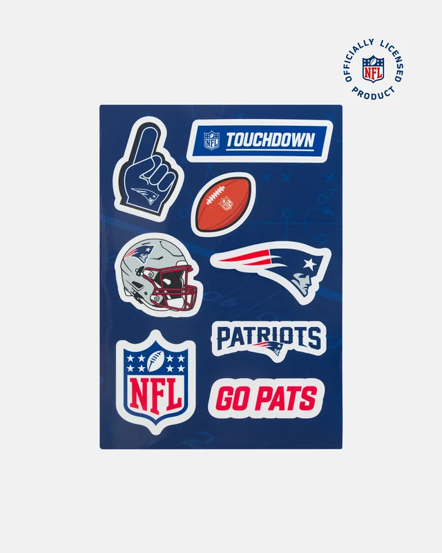 Cartela de Adesivo NFL Patriots