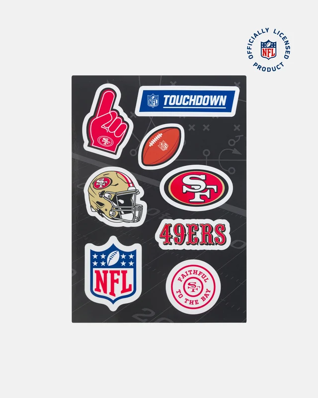 Cartela de Adesivo NFL 49ers