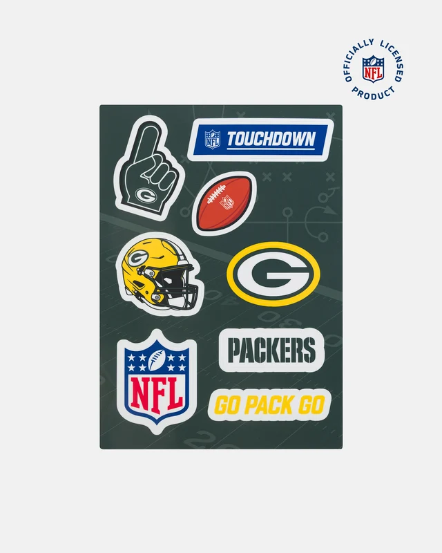 Cartela de Adesivo NFL Packers