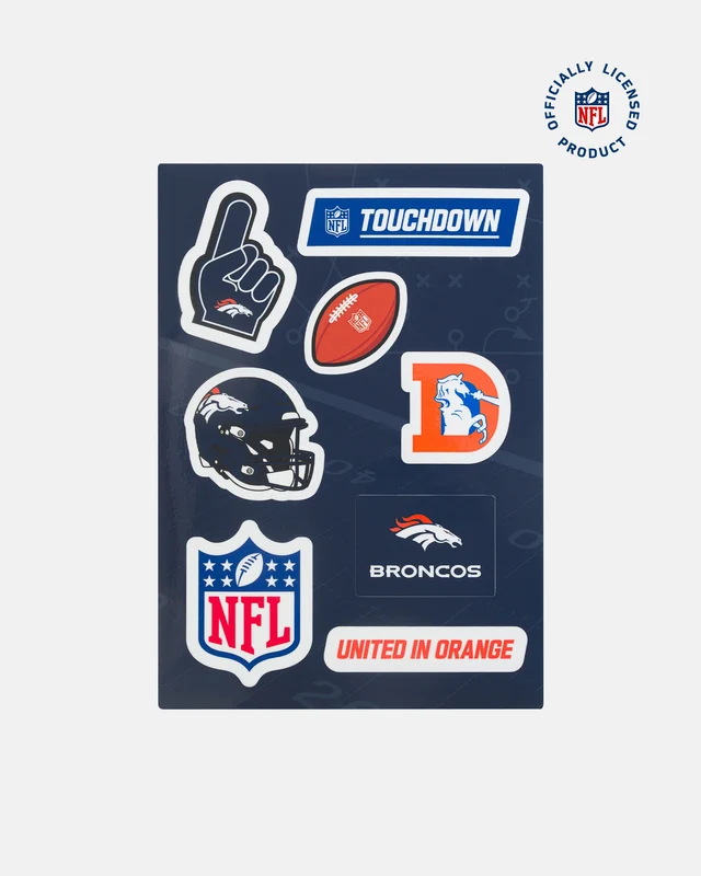 Cartela de Adesivo NFL Broncos