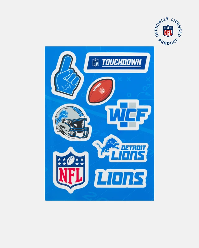 Cartela de Adesivo NFL Lions