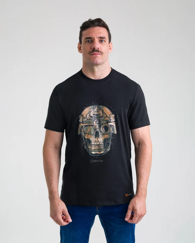 Camiseta Concept Old Skull 10 anos - Preta M