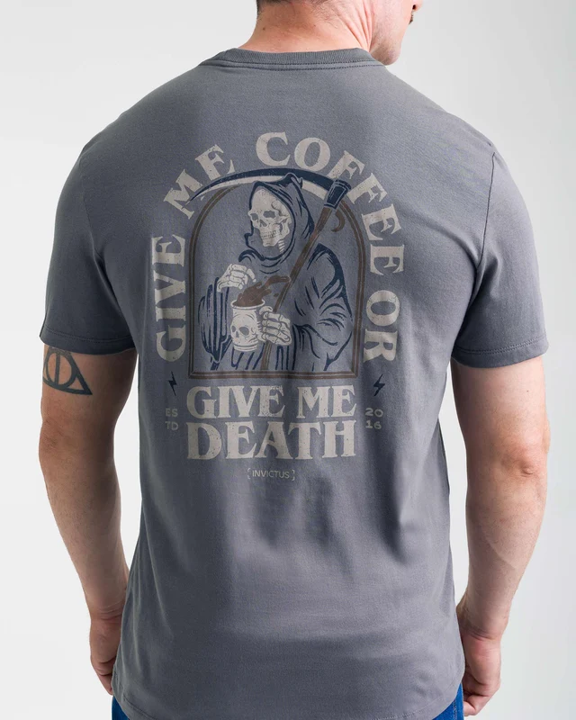Camiseta Concept Give Me Coffee Masculina - Chumbo P