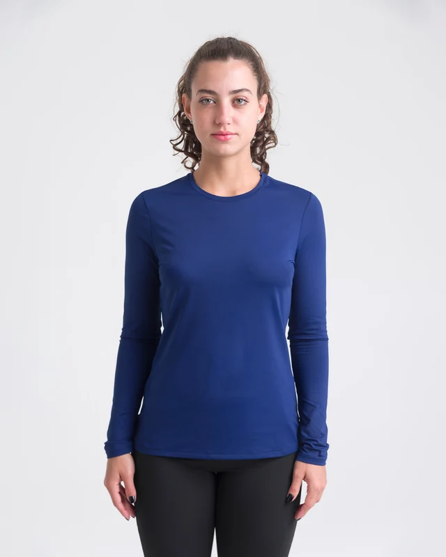 Blusa Segunda Pele Shade Feminina - Azul M