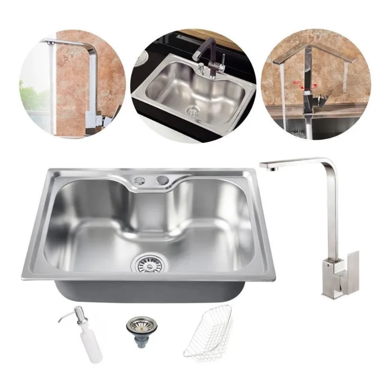 Cuba Cozinha Gourmet Aço Inox E Torneira Slim L Acessórios